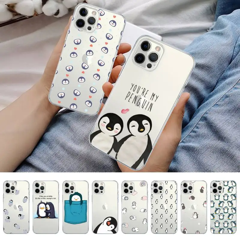 Милый чехол для телефона с милым пингвином iPhone 11 12 13 mini pro XS MAX 8 7 6 6S Plus X 5S SE 2020 XR |