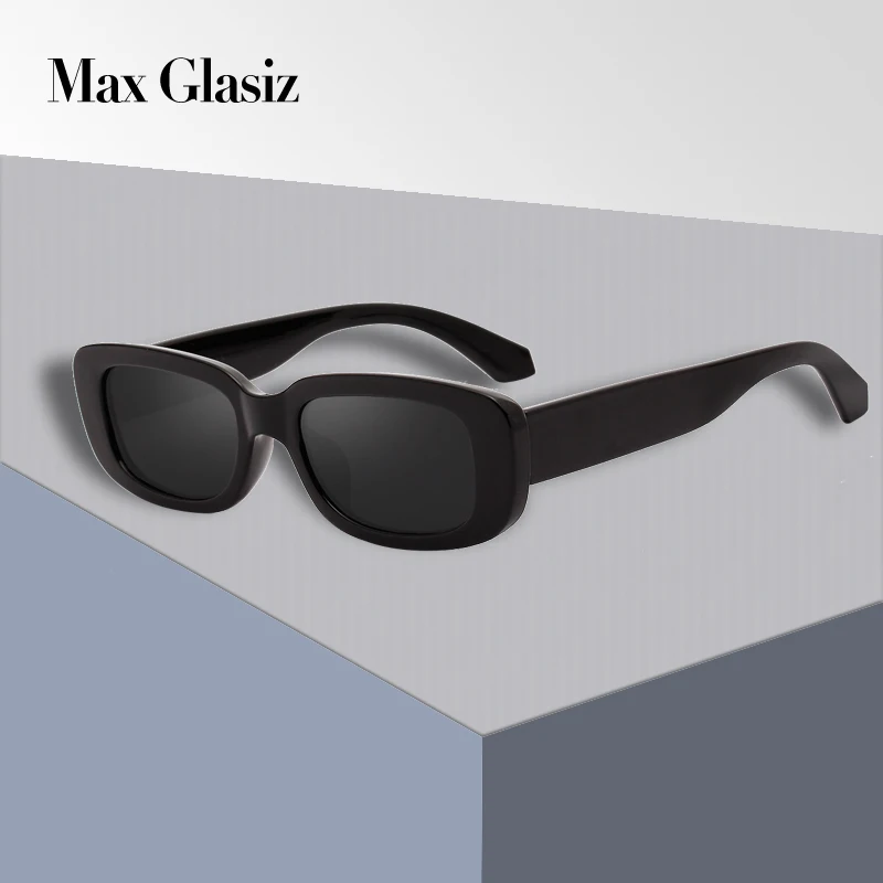 Max Glasiz прямоугольные Винтажные Солнцезащитные очки для женщин квадратная черная леопардовая оправа солнцезащитные очки мужские ретро высококачественные солнцезащитные очки gafas UV400