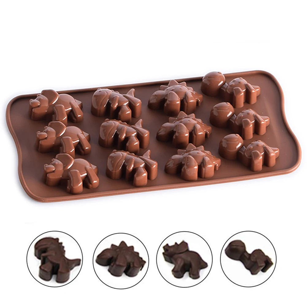 Силиконовая форма для украшения тортов 3D динозавр конфет печенья шоколада