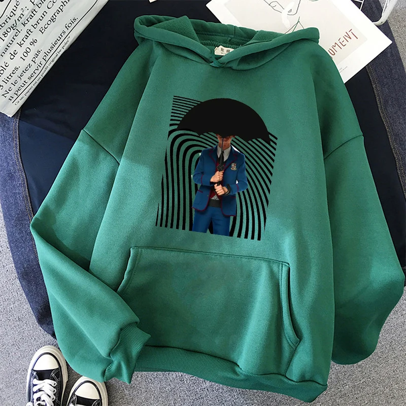 

The Umbrella Academy Harajuku Hoodies Womens Winter Tops Print Women Hooded Oversized Sweatshirt Pullovers Loose Streetwear Wram
