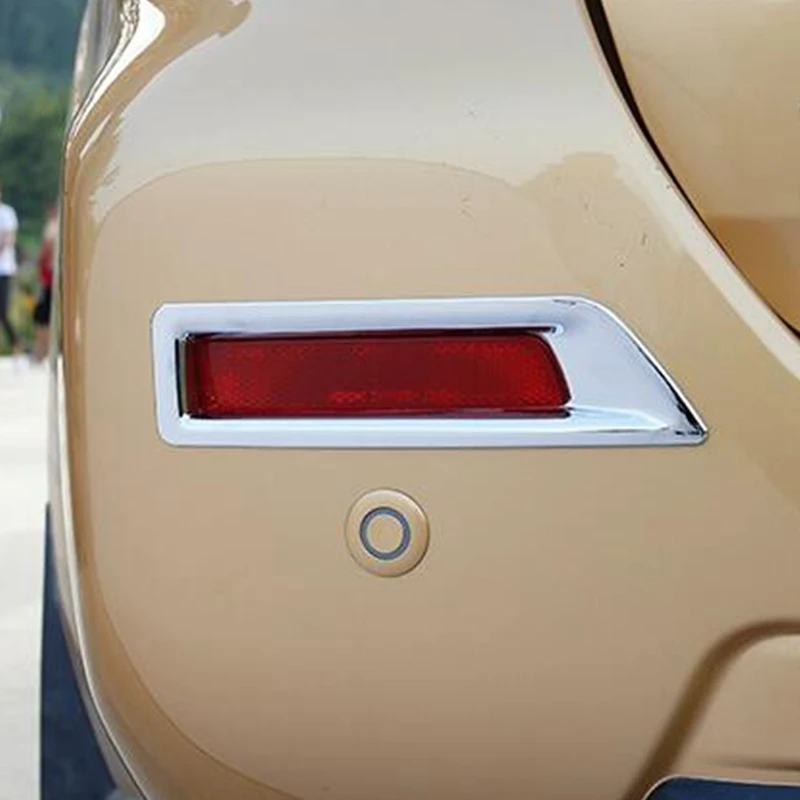 

ABS Plastic Chrome For Nissan NAVARA NP300 2015 2016 2017 2018 Car rear fog lampshade car Styling Accessories