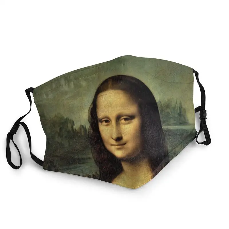 

Classic Mona Lisa By Leonardo Da Vinci Mask Anti Haze Breathable Painting Art Face Mask Protection Cover Respirator Mouth Muffle