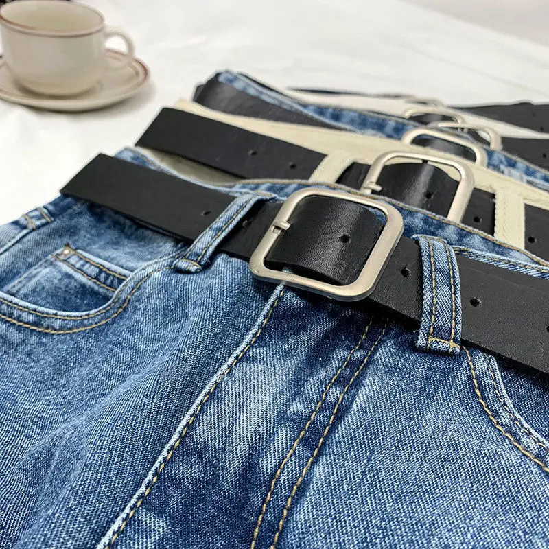

Korean Version Of The Thin High-Waist Denim Classic Pants Ladies Spring Loose And High Straight Feet Radish Harlan Pants Ins