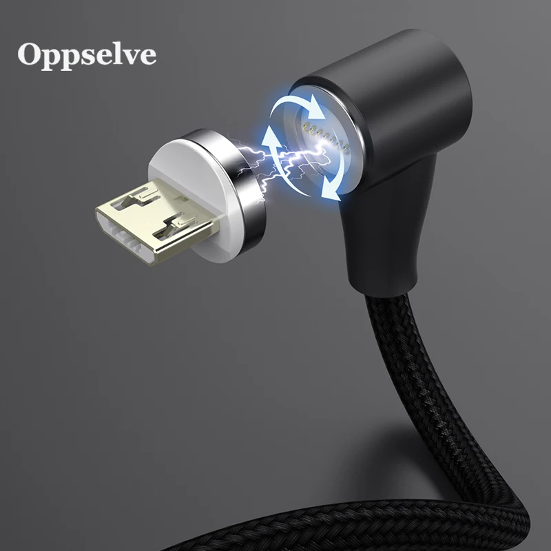 Кабель Micro USB Oppselve 3A для быстрой зарядки телефонов и планшетов Android нейлоновый