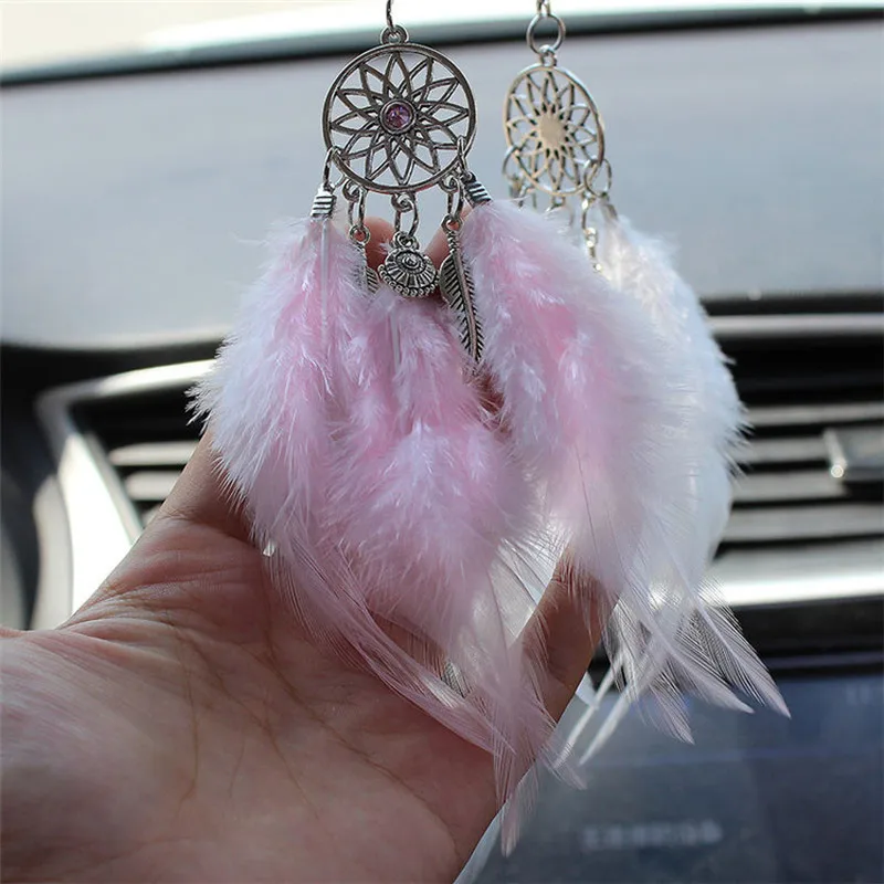 2 шт./компл. Ловец снов подвеска автомобиля ветра сыпучий песок перья украшения