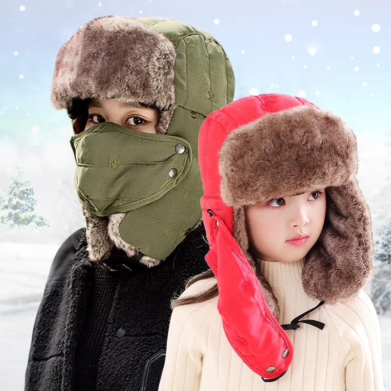 5 цветов Зимняя Толстая куртка бомбер шапка унисекс с плюшевой подкладкой из