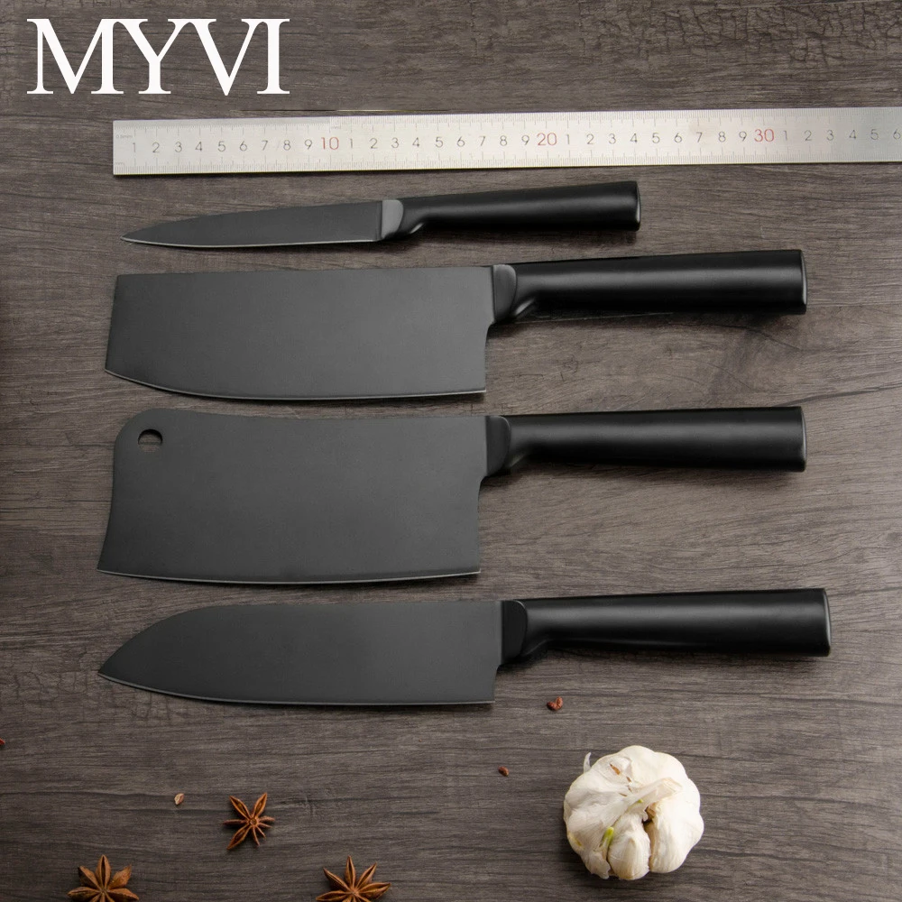 Дропшиппинг 4cr14 нож из нержавеющей стали набор кухонных ножей утилита Santoku разделочные ножи nakiri кухонные аксессуары 4 шт. набор