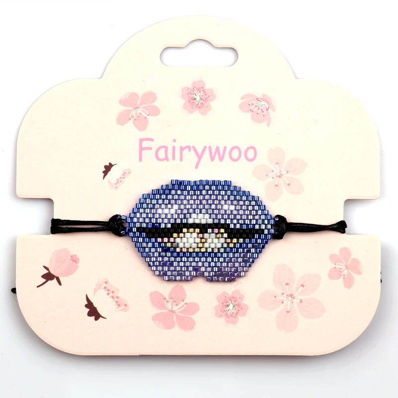 

Fairywoo Kiss Lips Brecelet Gold Pendientes Accessories For Women New Fashion Jewelry Miyuki Beaded Bracelet Dropshipping Shop