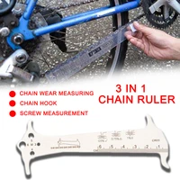 3in1 mtb bike chain wear indicator measurement checker biking ruler bicycle chains gauge portable dustproof cycling repair tools