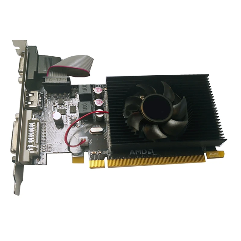 Графическая карта для настольного компьютера ATI R5 230 1 ГБ 64 бит DDR3 600 МГц маленькая