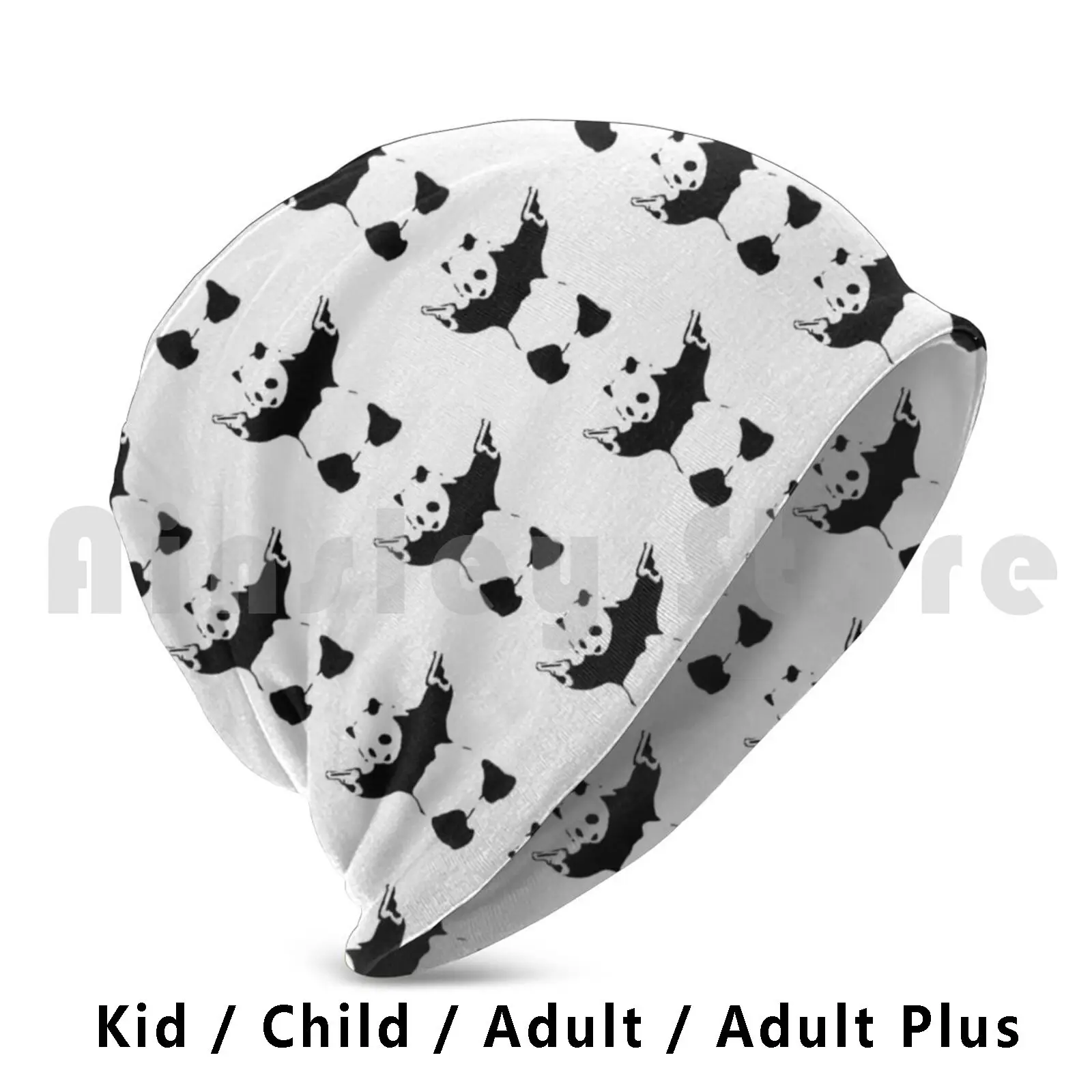 Панда с пистолетами-Бэнкси облегающие шапки вязаная шапка хип-хоп панда Бэнкси