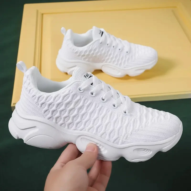 

Большие размеры, кросс-Бордер, весенняя обувь для пар, вязаные туфли, сетчатая ткань с рыбью шкалой, повседневная обувь, новинка, искусственн...