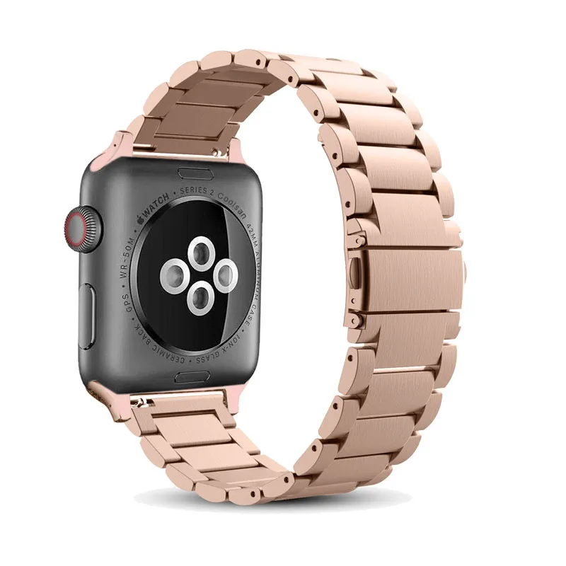 Фото Ремешок из нержавеющей стали для Apple Watch band iWatch, металлический браслет диаметром 38 мм, 40 мм, 42 мм, 44 мм, series SE 6, 5, 4, 3, 2 №4