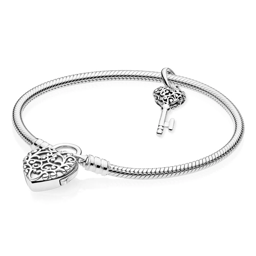 

NEW 100% 925 Sterling Silver Trend Personality Romance Celebration Anniversary Collection Love Bracelet Set RAU0511