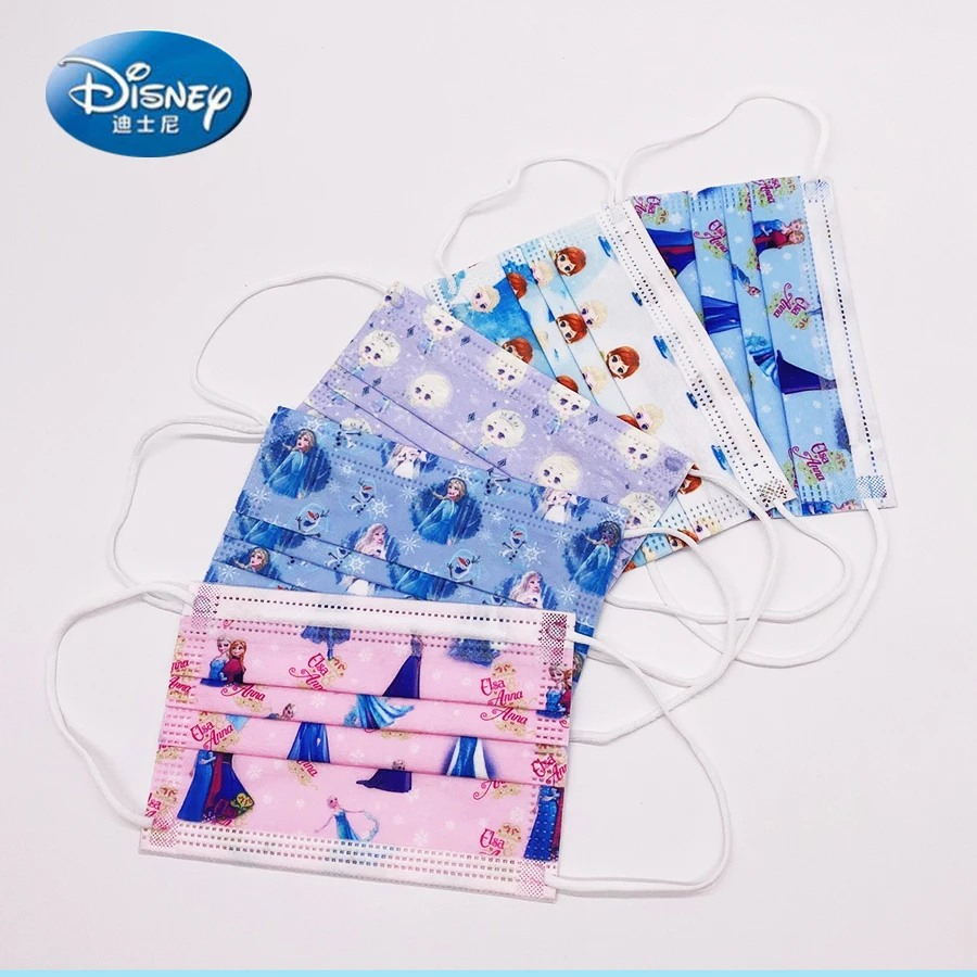 100/30 шт. милое голубое платье Холодное сердце маска для лица с рисунками детей рот