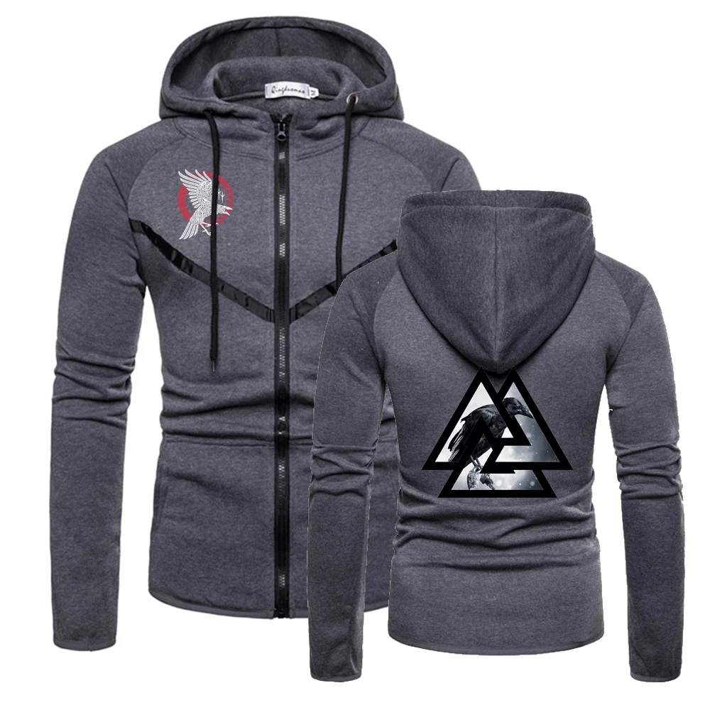 

Unisex Mens Viking legend Ragnar's Raven Fitness Zipper Quality Comfortable Wild s Muscle Sportswear Hoodies Sweatshirts