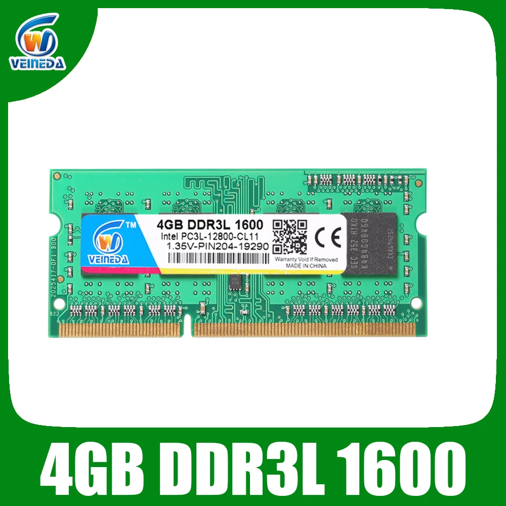 ОЗУ VEINEDA DDR3L 4 ГБ 8 1333 дюйма 1600 в для Intel AMD совместима с 2 Гб ddr 3 оперативная память