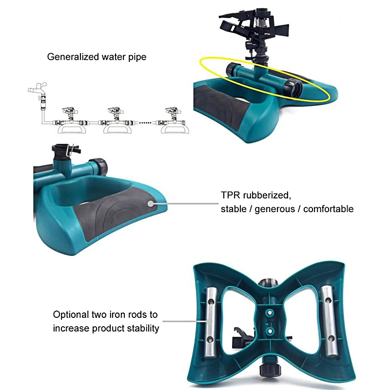 3 распылительные сопла садовый дождевальный аппарат автоматический полив газона