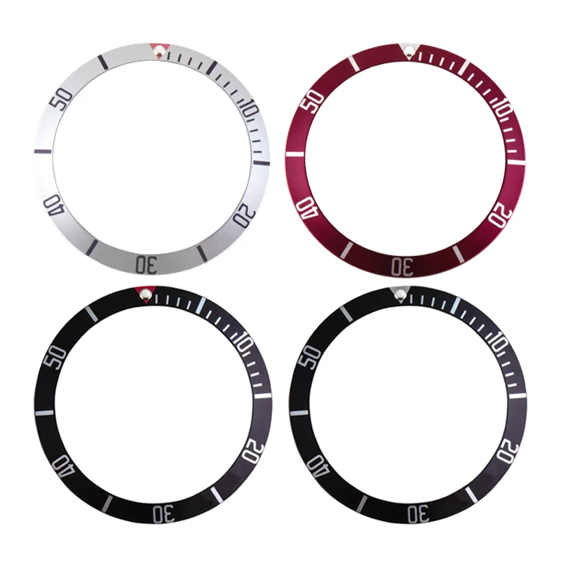 Алюминиевая Вставка для циферблата 39 8 мм черный синий красный серебристый