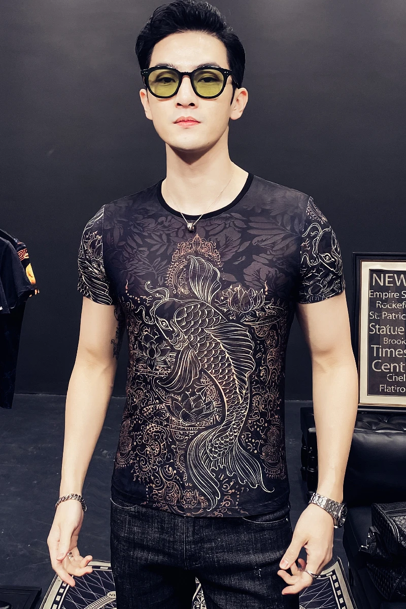 

Shirt Harajuku T Men 2021 Summer Short Sleeve Funny T Shirts Streetwear Casual O-neck Tops Tees Clothes Breathable Comfortable