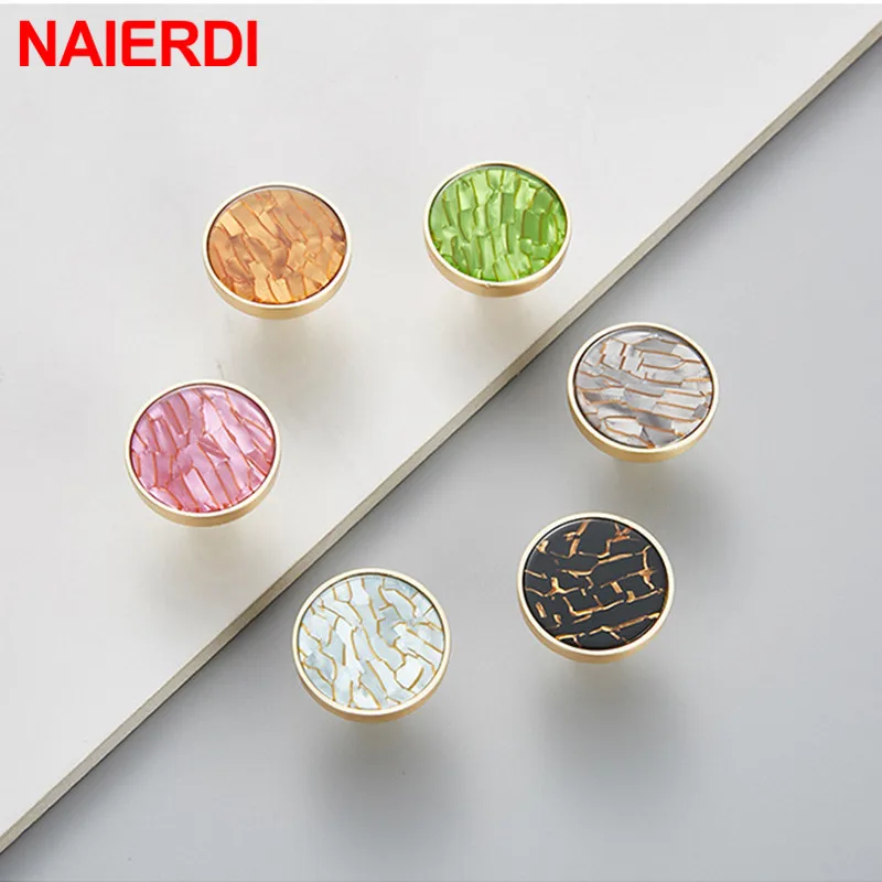 Ручка для шкафа NAIERDI из цинкового сплава с черными и синими драгоценными камнями