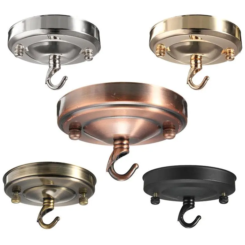 Потолочный крючок в стиле ретро люстра с круглой пластиной Подвесная лампа для
