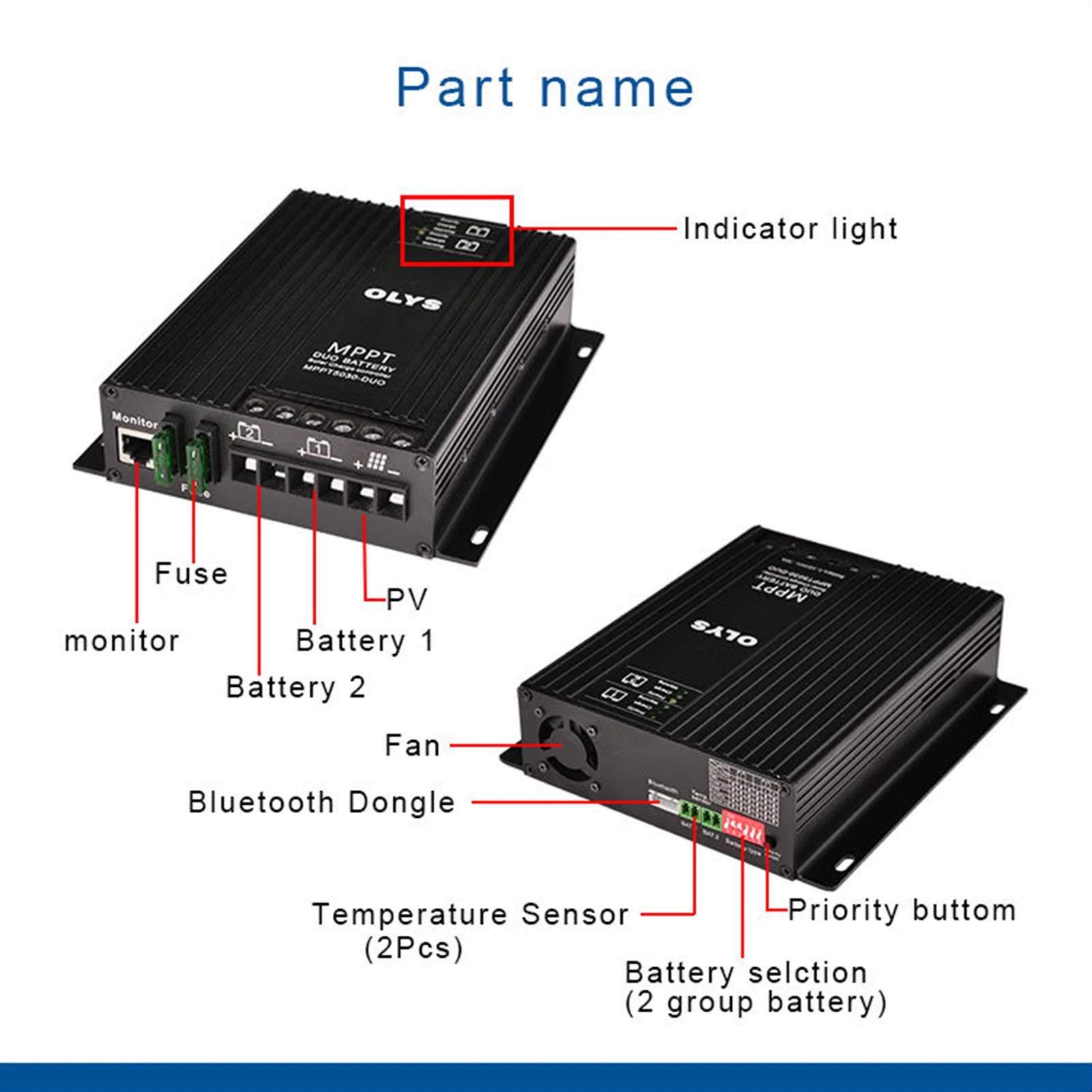 Bluetooth модуль BT10 12 В/24 В для контроллера заряда MPPT|Солнечные контроллеры| |