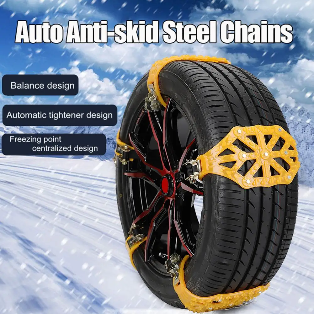 

Snow Chains Anti-Skid Snow Chains Tire Chains Car Tire Snow Chains Universal For 165-275mm Tyre Emergency Chains For Snow Mud