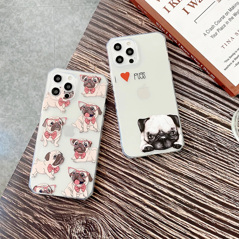 

Cute Funny Shar Pei Dog Phone Case for Apple IPhone12Pro Max 7 8plus XR XS MAX 12mini 11Pro Max Clear Soft TPU Back Cover Capa
