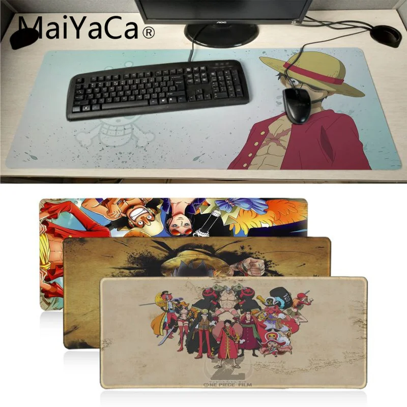 

MaiYaCa One Piece Sea Poacher King Luffy Japan Anime mouse pad gamer play mats BIG SIZE Rubber Gaming Mouse Pad