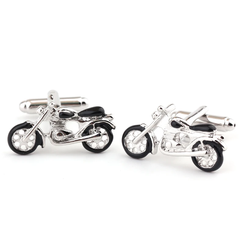 Мотоциклетные запонки для рубашки с черной краской прямые поставки фабрики|cufflink