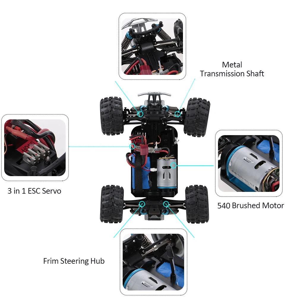 В CZ Warehouse WLtoys A979-B 2 4G 1/18 RC автомобиль 4WD 70 км/ч высокоскоростной Электрический