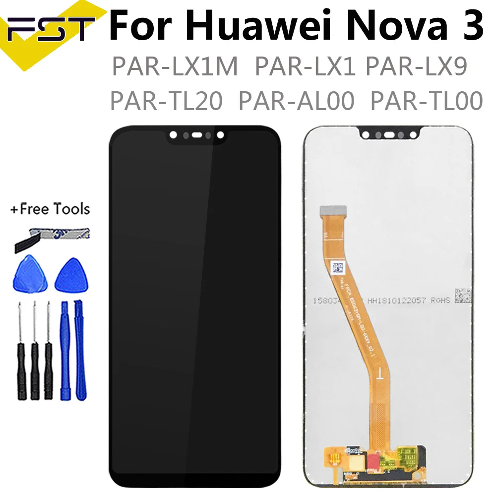 Жк-дисплей + дигитайзер сенсорного экрана в сборе для Huawei Nova 3 запасные части