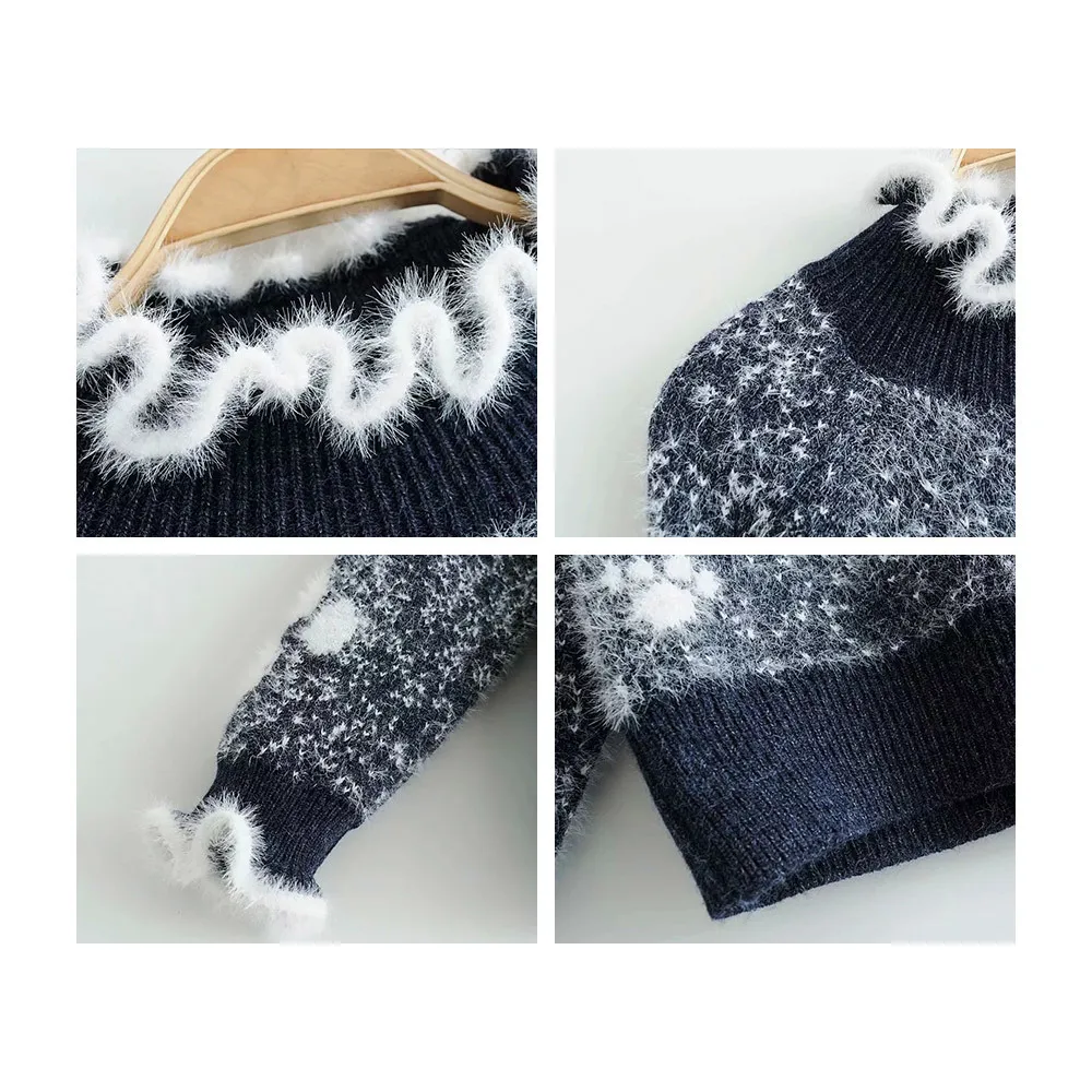 Женский свободный Рождественский свитер Jocoo Jolee водолазка с длинным рукавом и