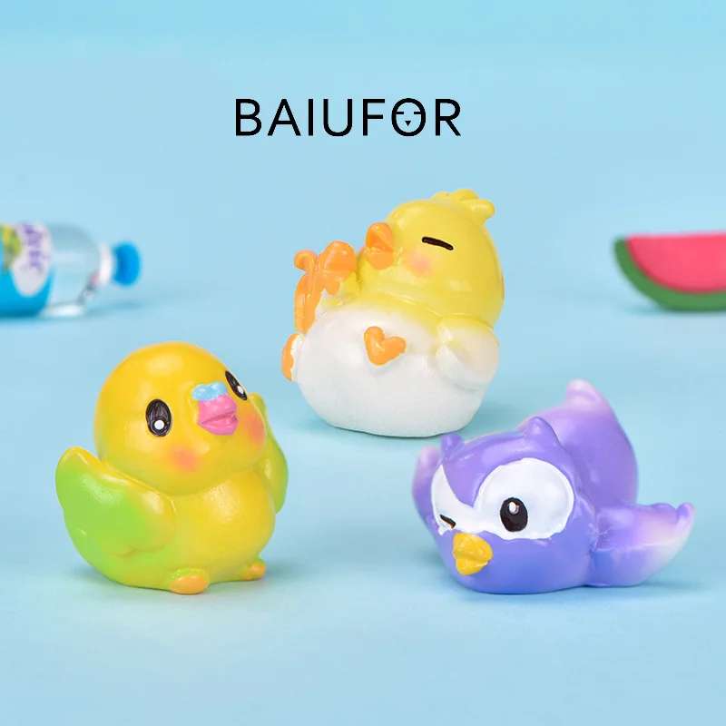 Мини Террариум BAIUFOR мини мультяшная птица попугай Сова дятел птичье гнездо