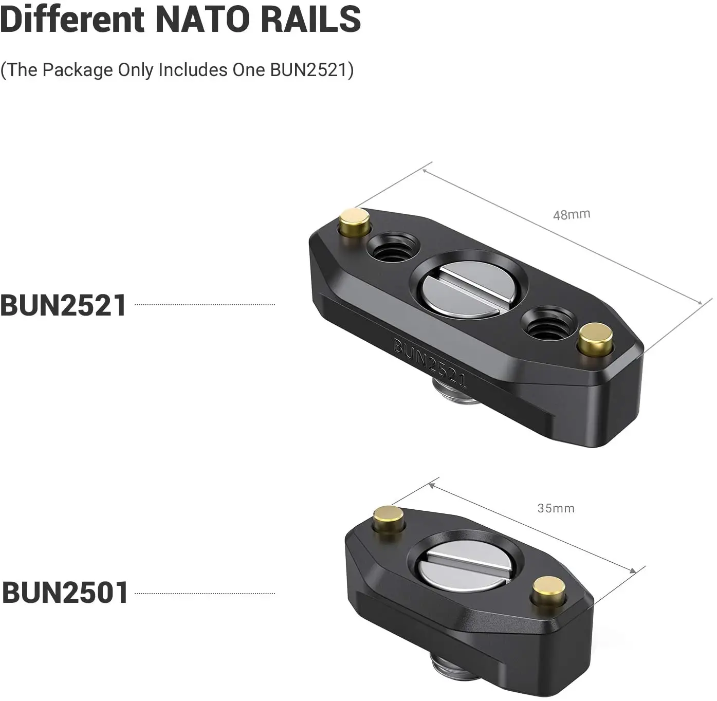 Камера SmallRig DSLR Quick Release Rig NATO Rail с установочным винтом ARRI 48 мм для микрофона