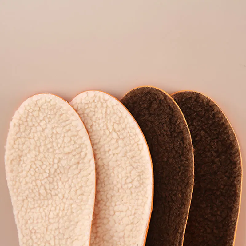 Новые зимние теплые стельки из овечьей шерсти для обуви унисекс хлопковые