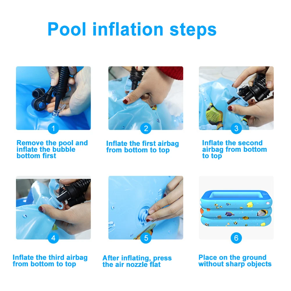 2/3 слоев рисунок чешуя надувные детские для малышей Swim ванна большой Размеры