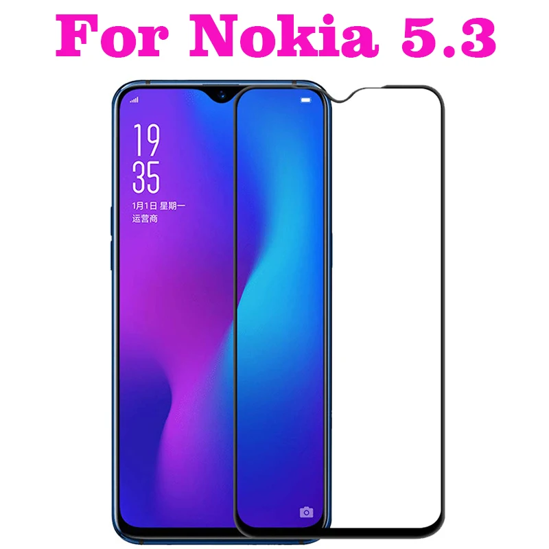 3D полное клеевое закаленное стекло для Nokia 5 3 покрытие экрана Защитная пленка