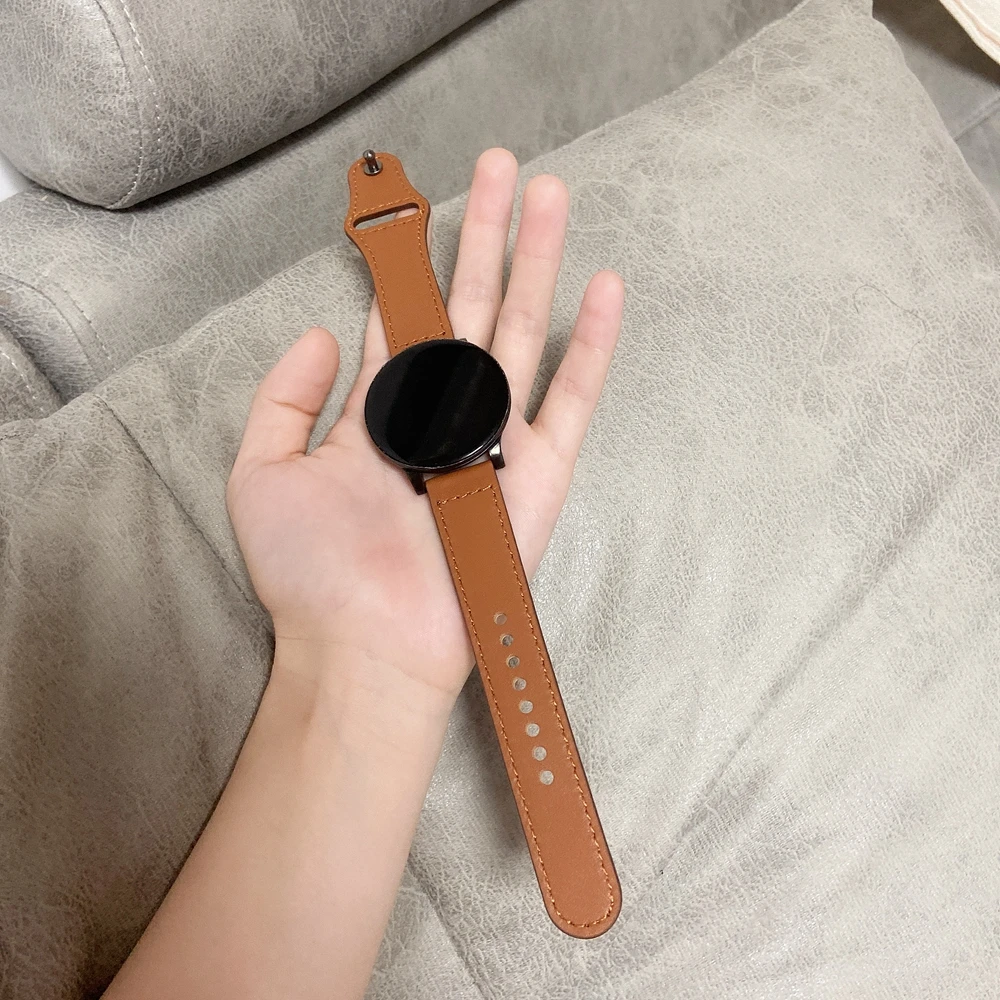 Кожаный ремешок для Samsung Galaxy watch 4 Classic/Active 2/3/42 мм/46 мм 20 22 браслет Huawei GT/2/3 Pro |