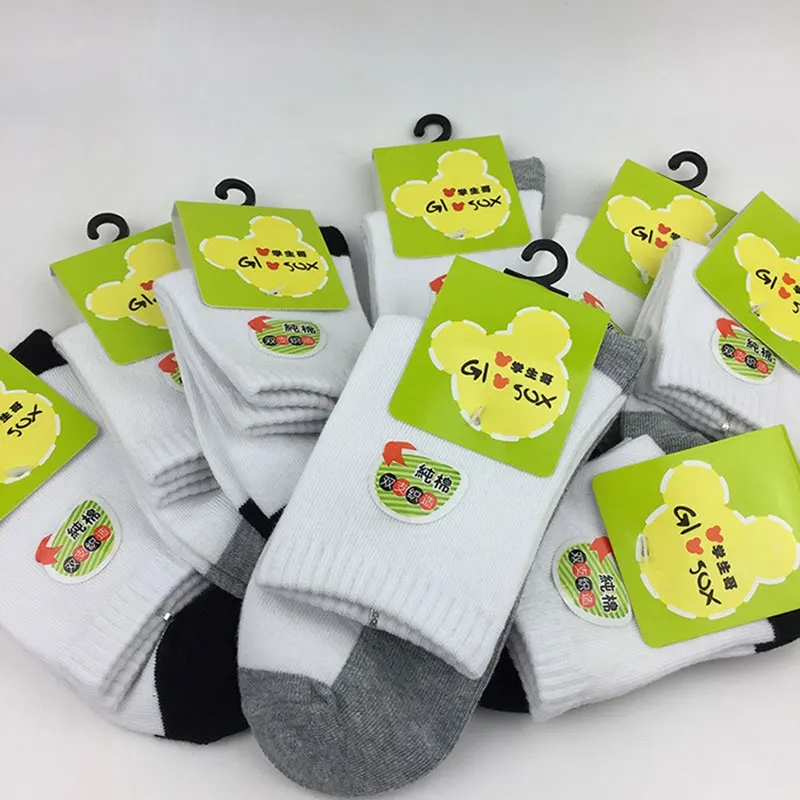 Новинка 2021 весенне осенние детские белые черные хлопковые носки для мальчиков