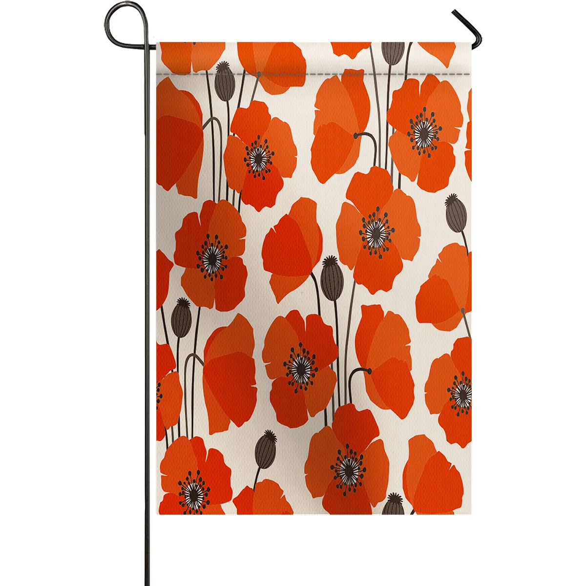 Садовый флаг цветок Оранжевый мак дом односторонний полиэстер для сада