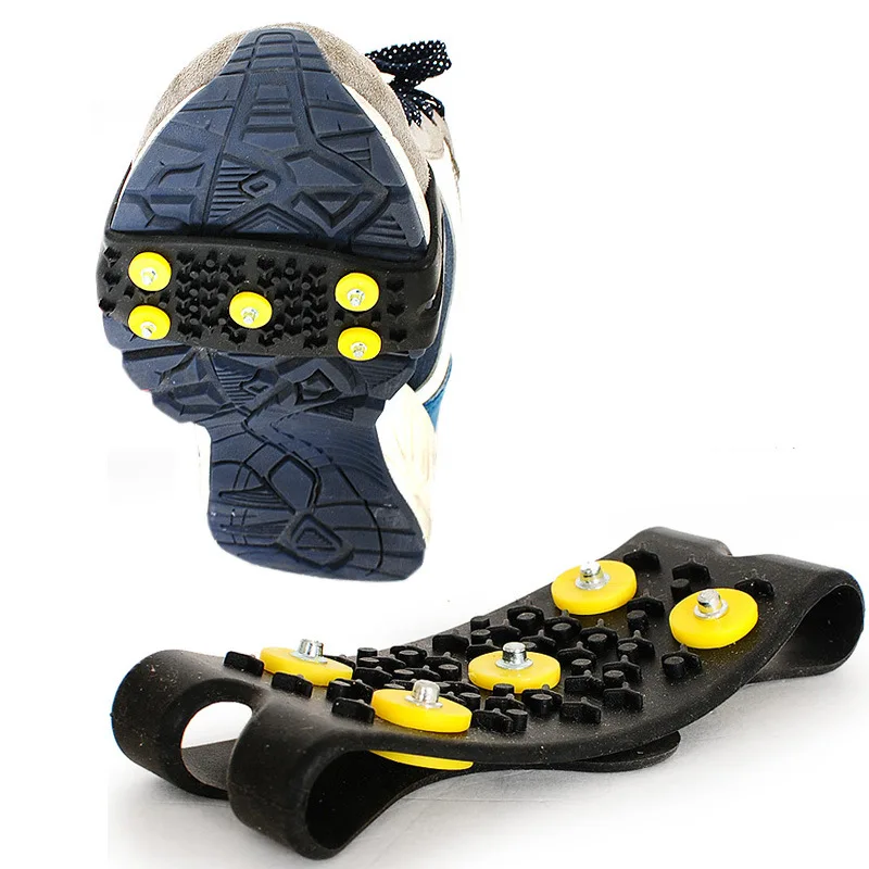 5 Spikes On Shoe Cover Non-slip City Crampons Simple Urban Crampons Snow And Ice Road Crampones Foot Cover