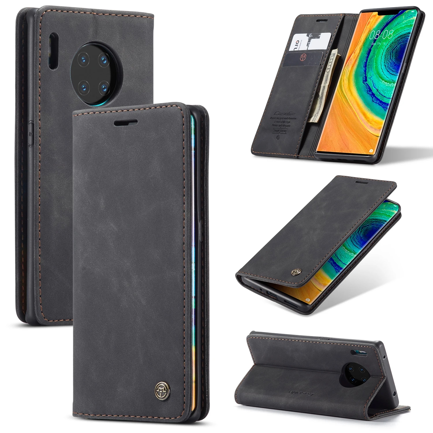 Роскошный Магнитный чехол для телефона Huawei Mate 30 Pro флип кошелек P30 Lite P20 P Smart 2019