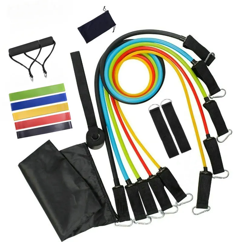 

Resistance Bands Fitness Set 11pcs Kit Equipment Accessories Exercise Elastics for Training Bodybuilding Gym Workout Home Band