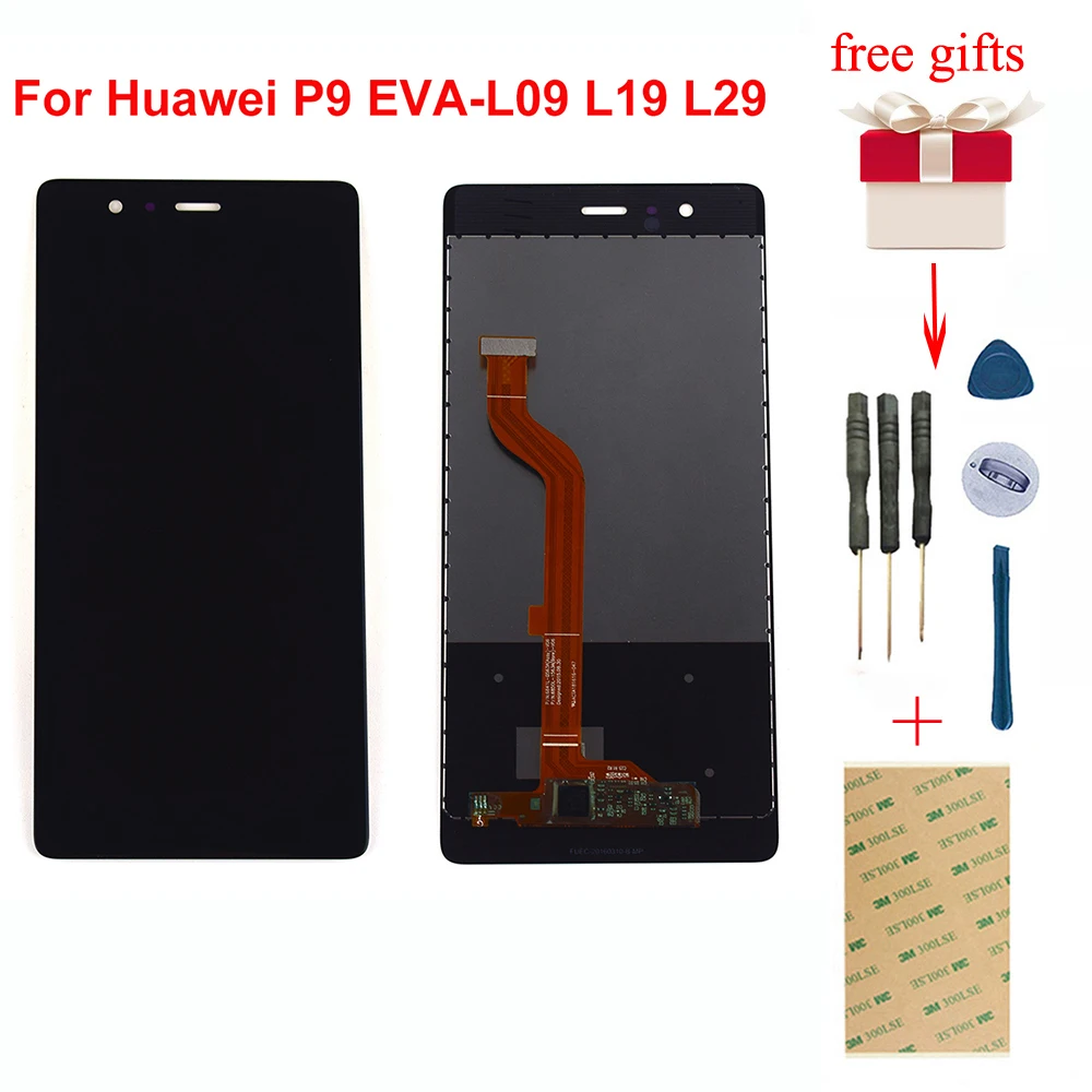 С ЖК дисплеем для Huawei P9 EVA L09 L19 дисплей сенсорный экран дигитайзер панель