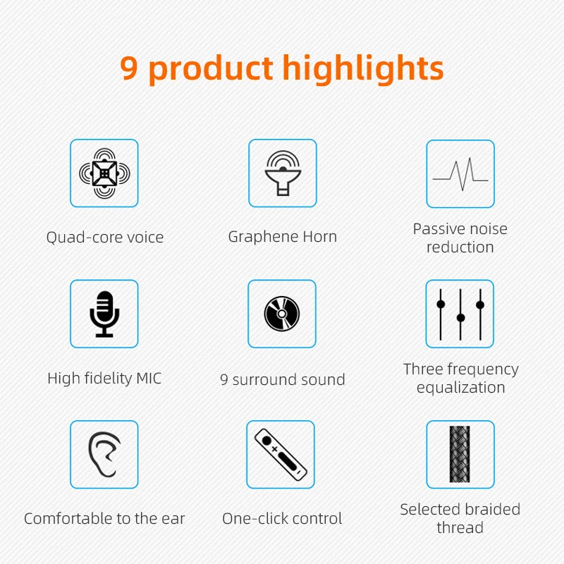 Проводные наушники с басами стереонаушники музыкальные спортивные игровая