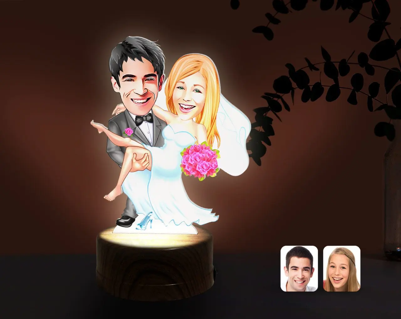 

Personalized Maried Caricature Of DECORATIVE 3D TRINKET LED Illuminated Night Lambası-9 Reliable Modern Simple Gift Custom design