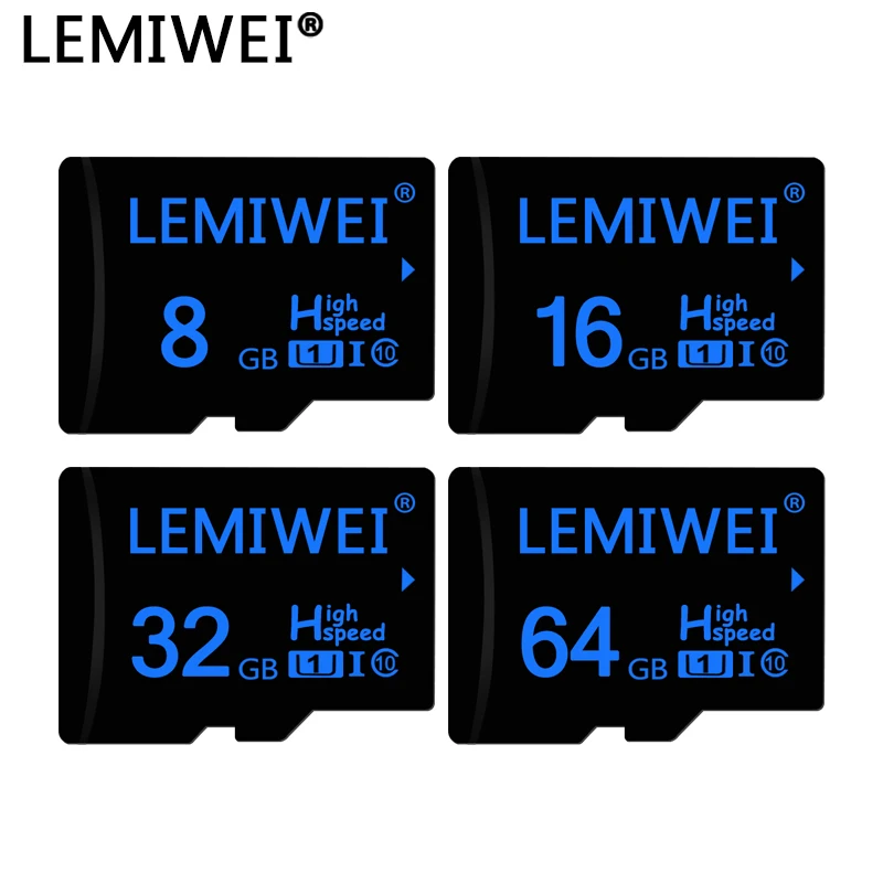 Карта памяти Lemewei 32 ГБ 64 флэш карта темно синего цвета высокоскоростные TF карты