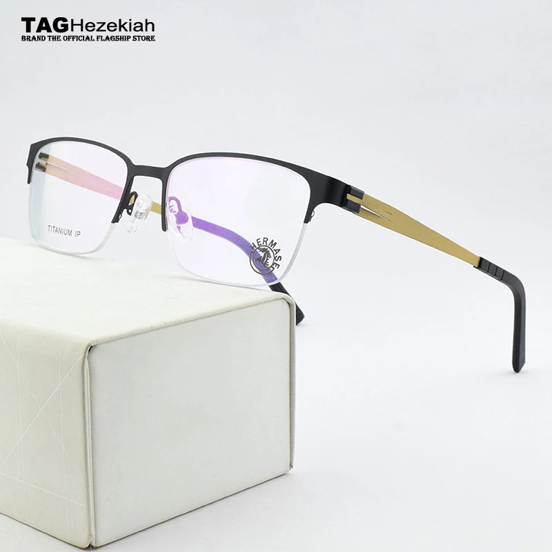 2021 Модная брендовая квадратная титановая оправа для очков мужские оправы по